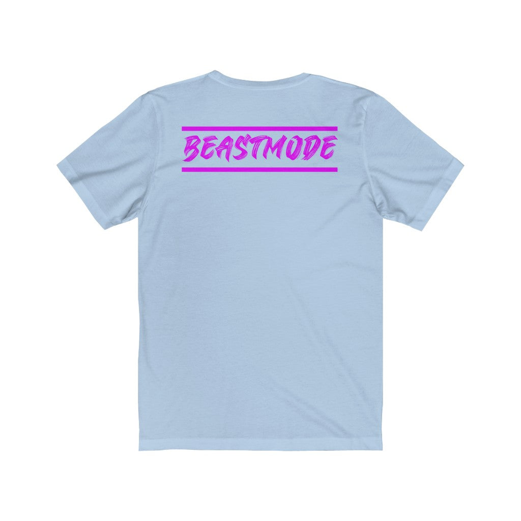 1 - Beastmode - Lion - Purple - Unisex Jersey Short Sleeve Tee