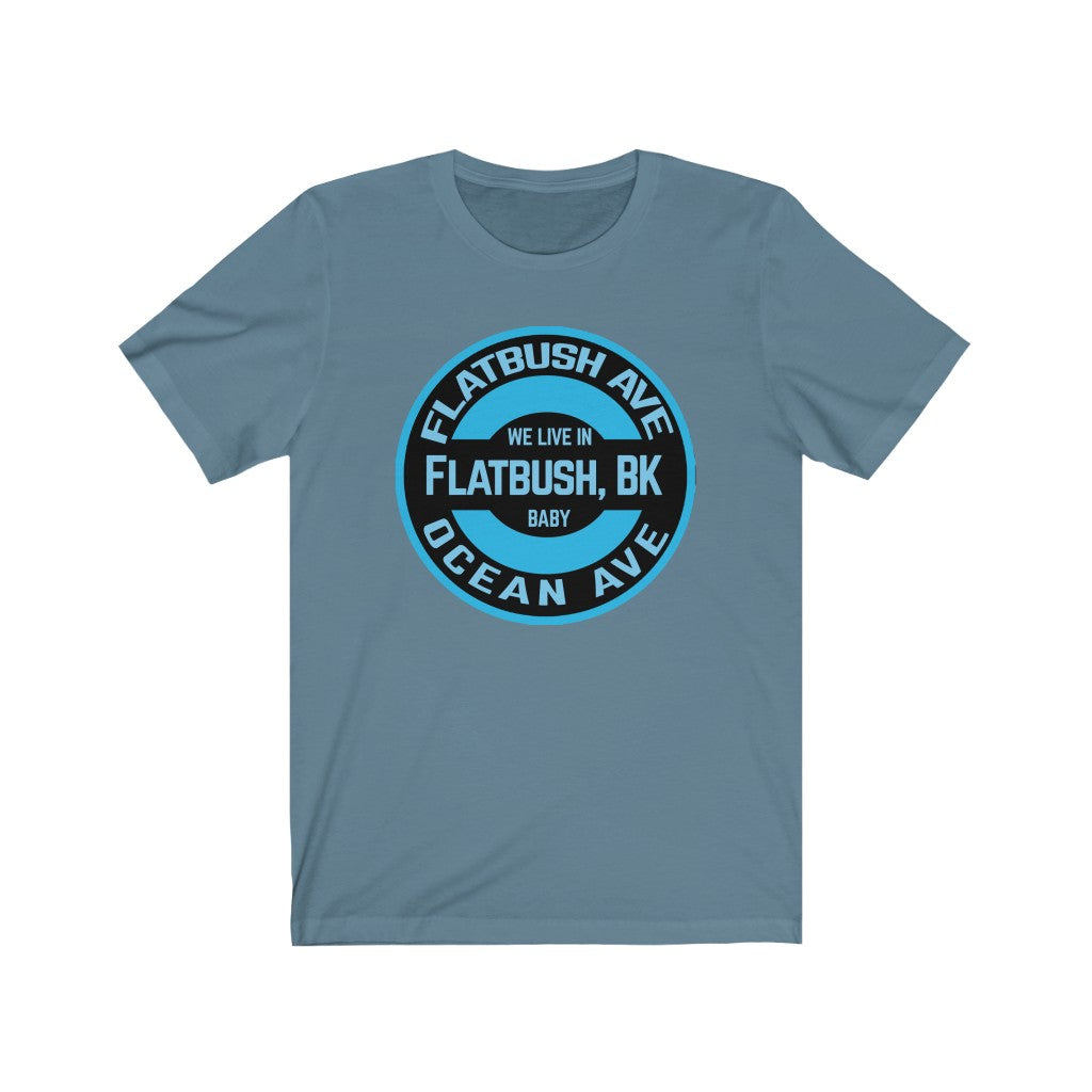 Flatbush, Bk - Blue - Unisex Jersey Short Sleeve Tee