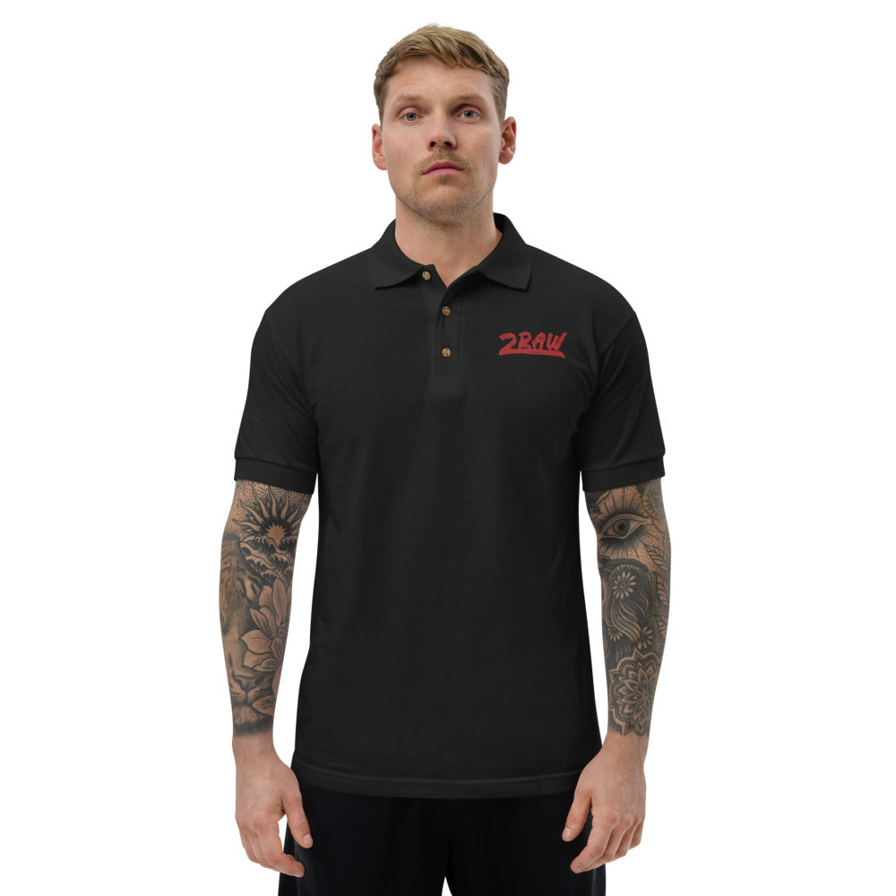 R - 2RAW Embroidered Polo Shirt