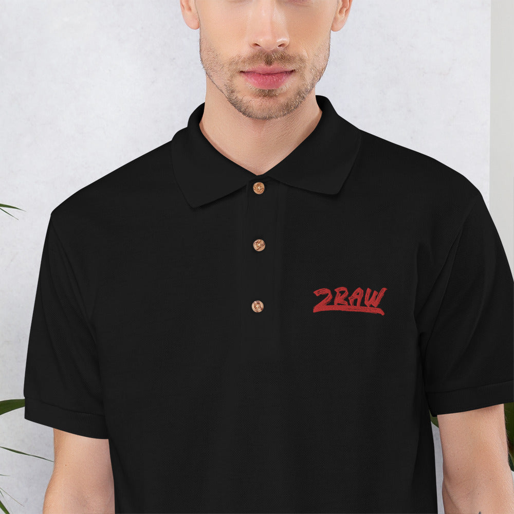 R - 2RAW Embroidered Polo Shirt