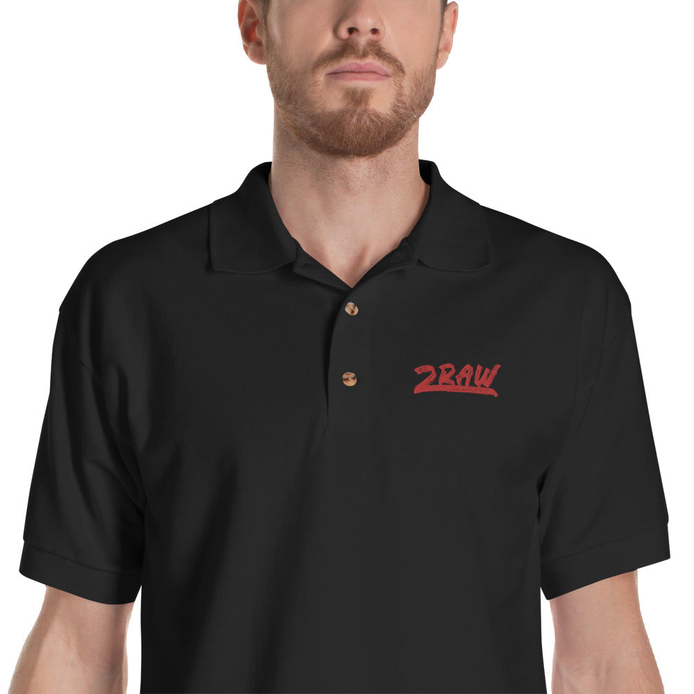 R - 2RAW Embroidered Polo Shirt