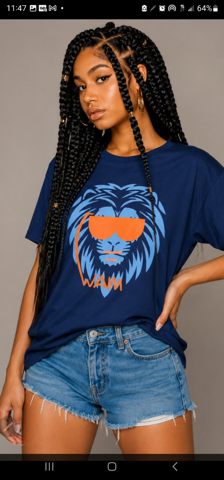 - Beastmode - WAM Lion - Purple - Unisex Short Sleeve Tee