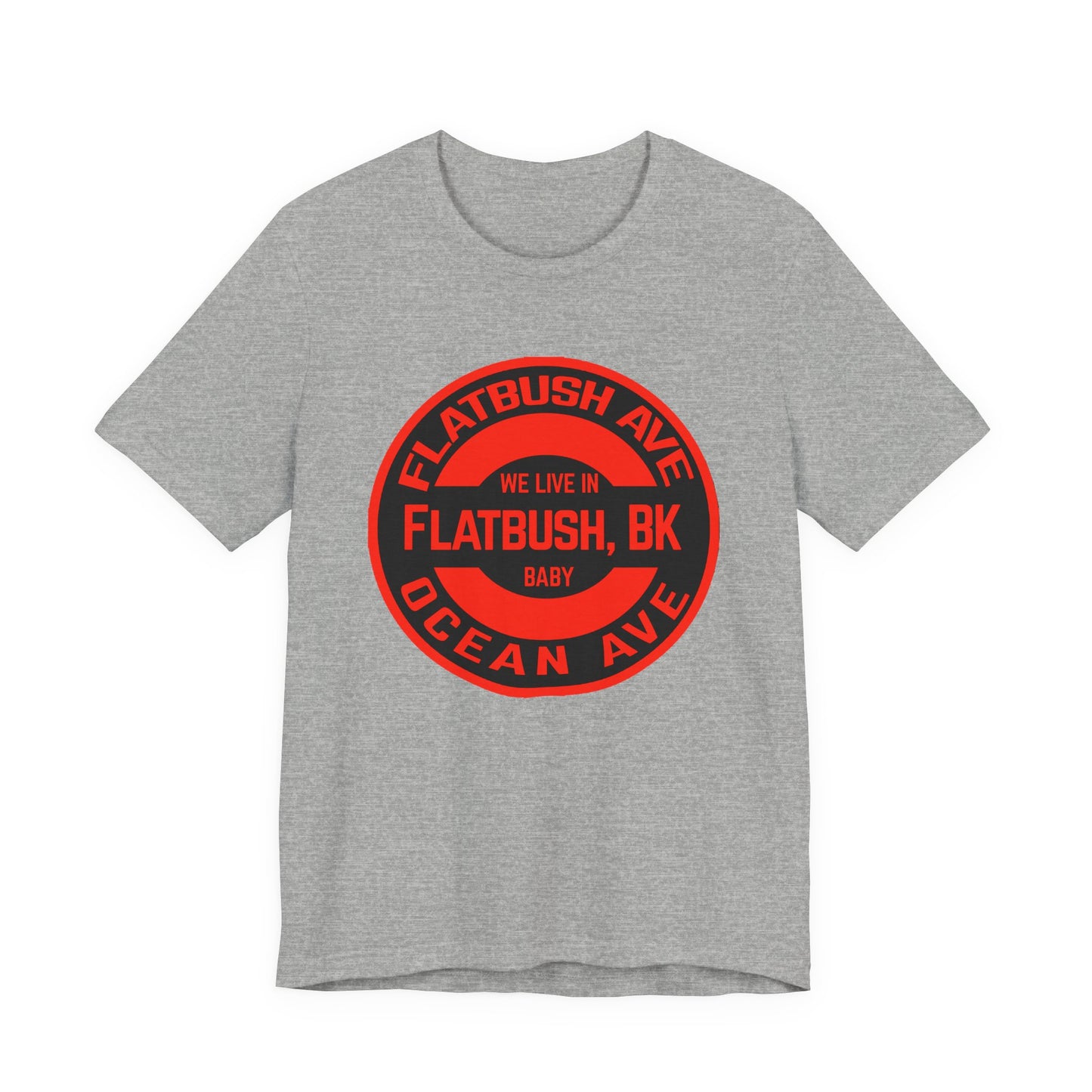 Flatbush, BK - Red - Unisex Jersey Short Sleeve Tee