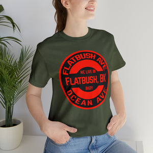 Flatbush, BK - Red - Unisex Jersey Short Sleeve Tee