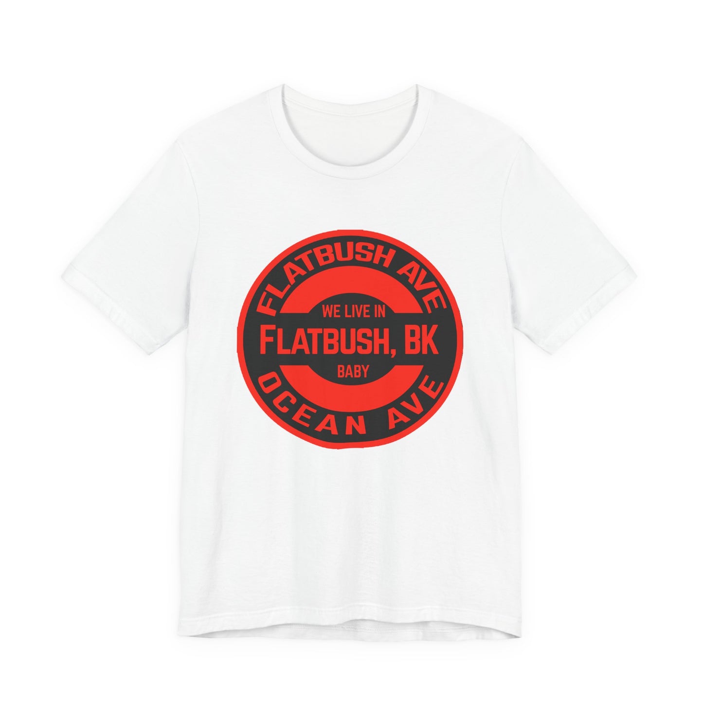 Flatbush, BK - Red - Unisex Jersey Short Sleeve Tee