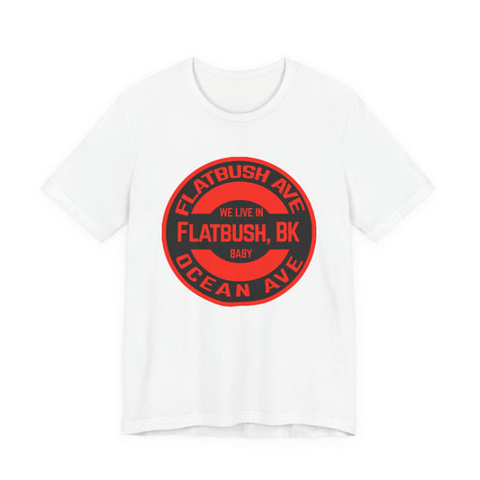 Flatbush, BK - Red - Unisex Jersey Short Sleeve Tee