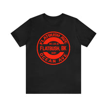 Load image into Gallery viewer, Flatbush, BK - Red - Unisex Jersey Short Sleeve Tee
