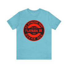 Load image into Gallery viewer, Flatbush, BK - Red - Unisex Jersey Short Sleeve Tee
