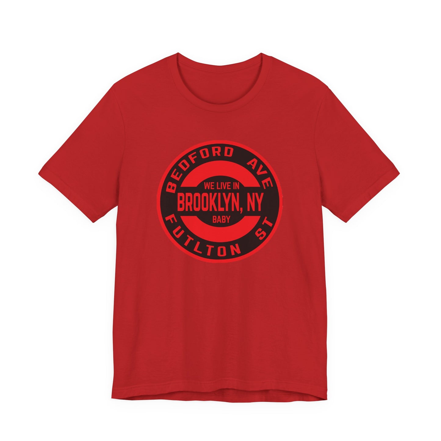 Brooklyn, Ny - RED - Unisex Jersey Short Sleeve Tee
