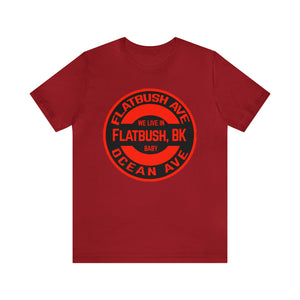 Flatbush, BK - Red - Unisex Jersey Short Sleeve Tee