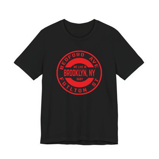 Brooklyn, Ny - RED - Unisex Jersey Short Sleeve Tee