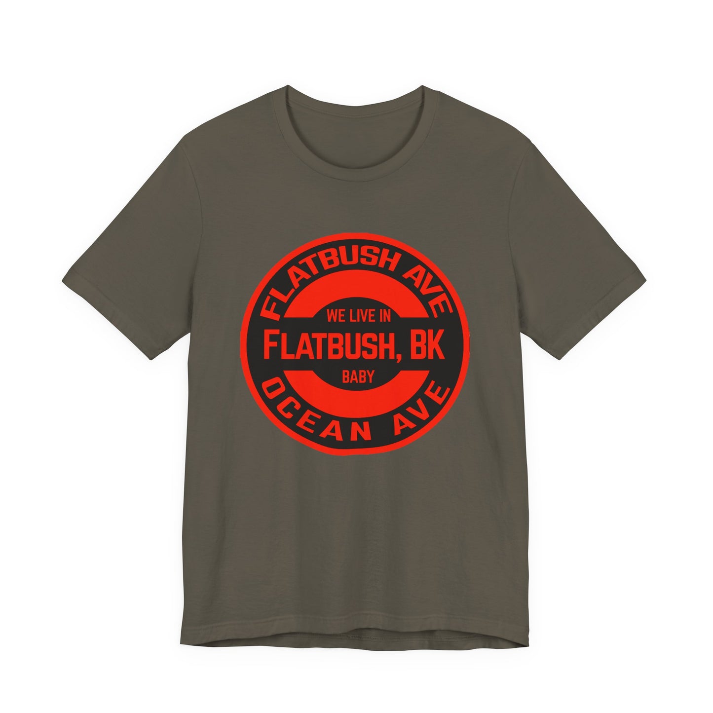 Flatbush, BK - Red - Unisex Jersey Short Sleeve Tee