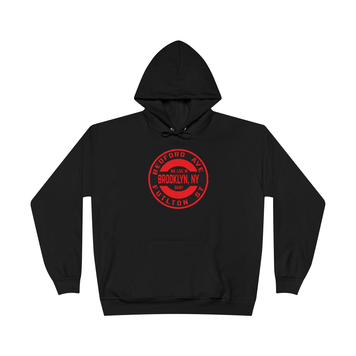 Brooklyn, NY- RED - Unisex EcoSmart® Pullover Hoodie Sweatshirt