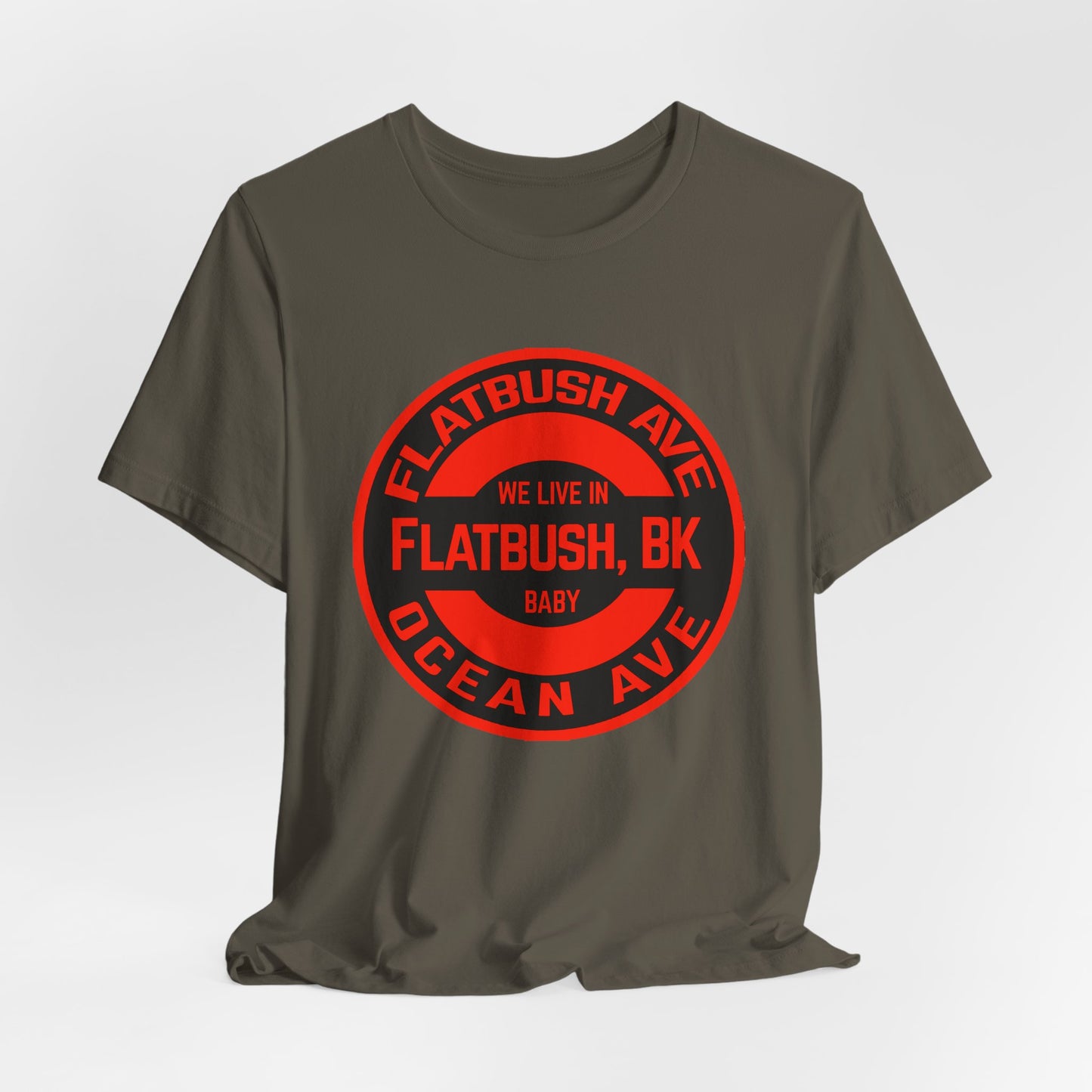 Flatbush, BK - Red - Unisex Jersey Short Sleeve Tee