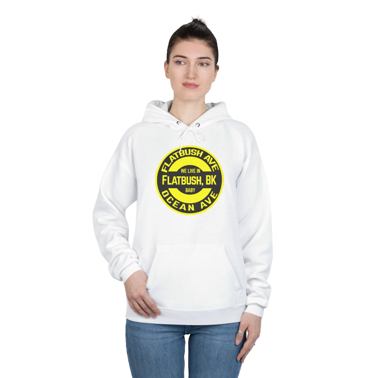 Flatbush, BK - Unisex EcoSmart® Pullover Hoodie Sweatshirt