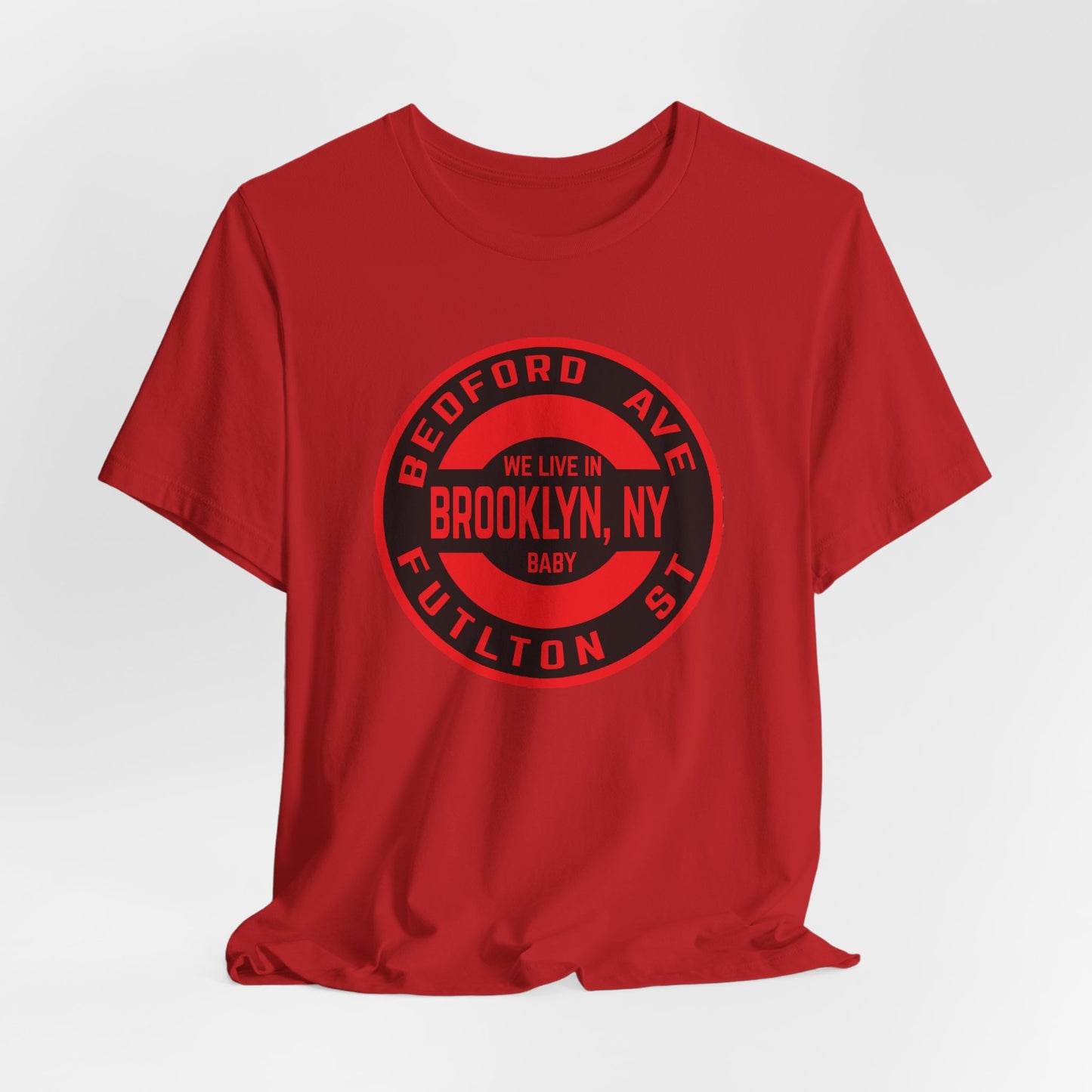 Brooklyn, Ny - RED - Unisex Jersey Short Sleeve Tee