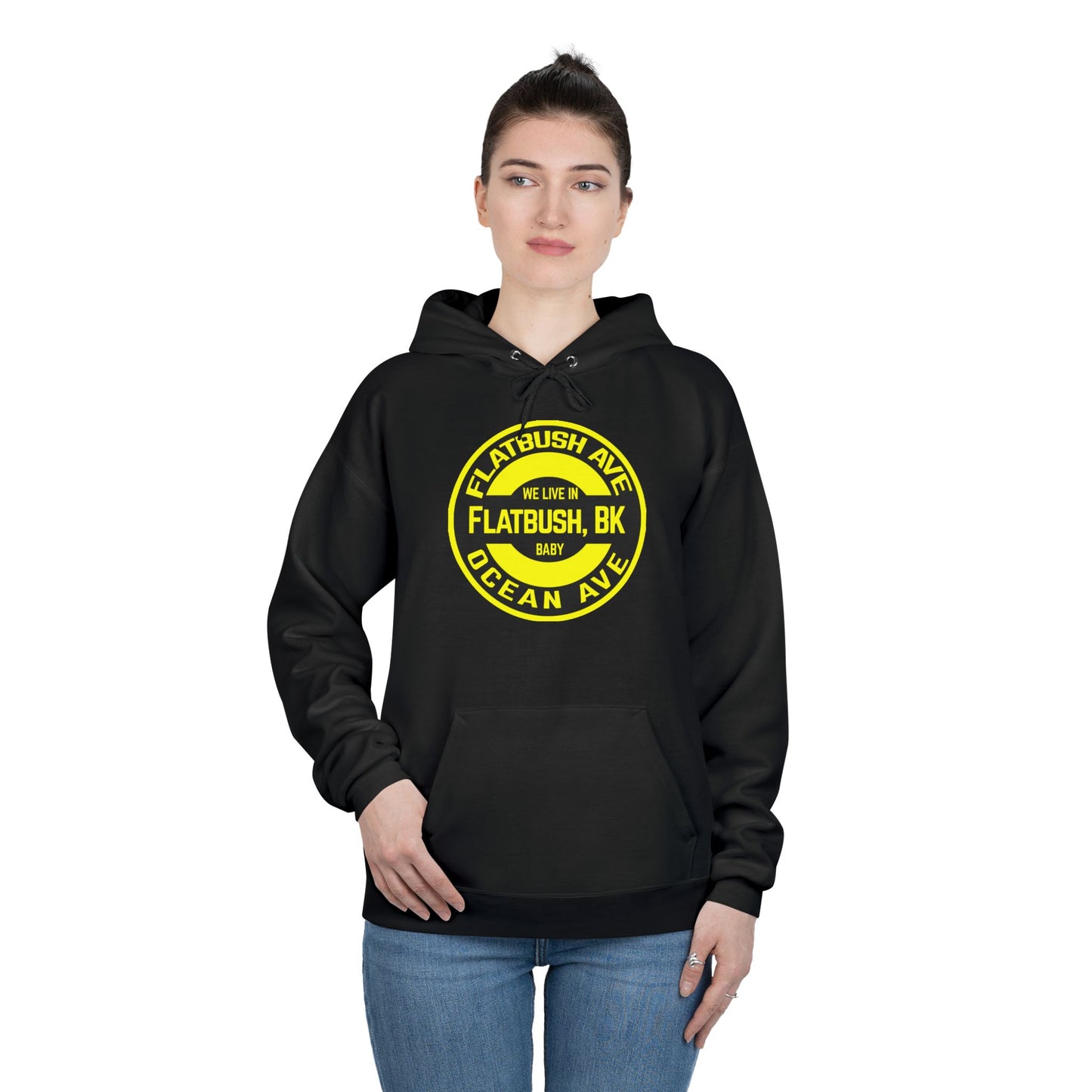 Flatbush, BK - Unisex EcoSmart® Pullover Hoodie Sweatshirt