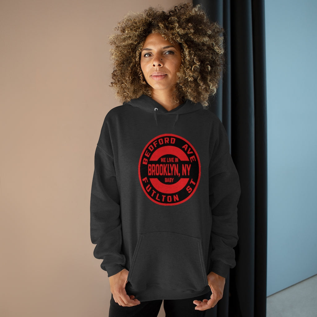 Brooklyn, NY- RED - Unisex EcoSmart® Pullover Hoodie Sweatshirt