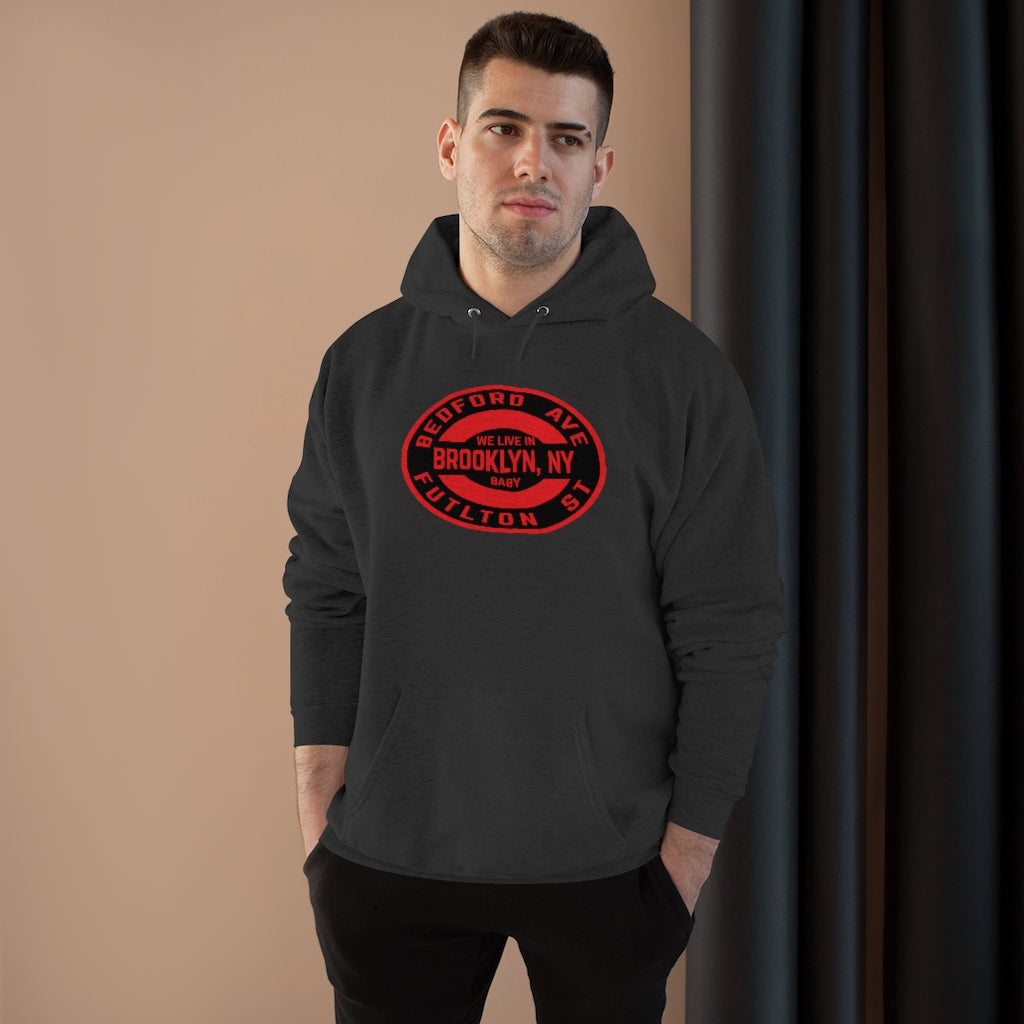 Brooklyn, NY- RED - Unisex EcoSmart® Pullover Hoodie Sweatshirt