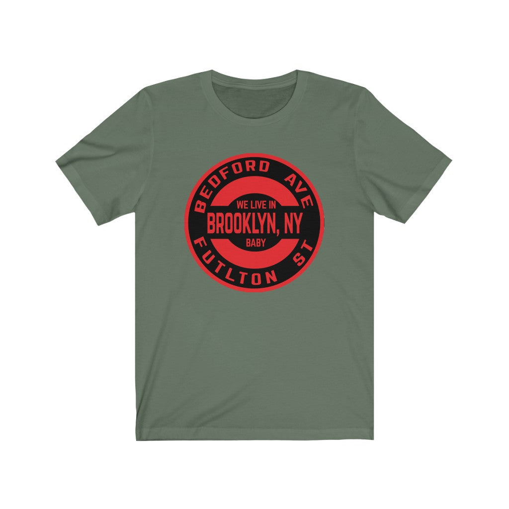 Brooklyn, Ny - RED - Unisex Jersey Short Sleeve Tee