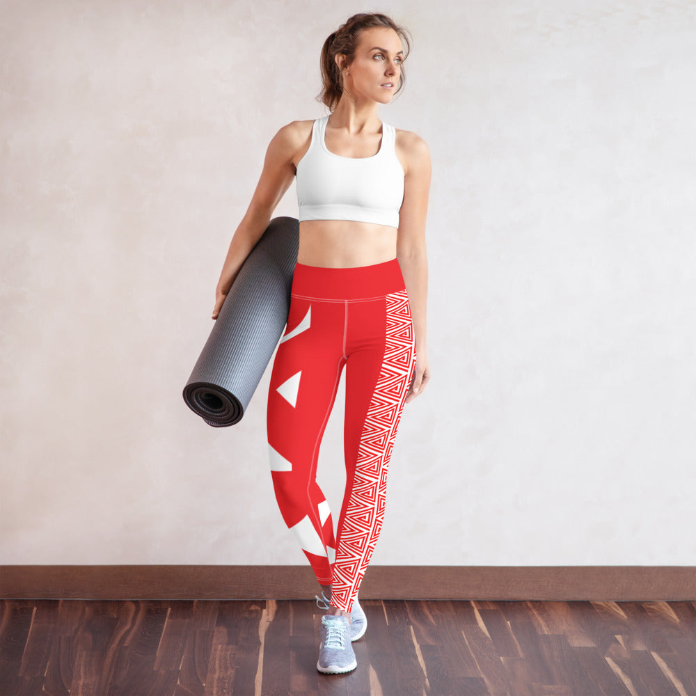 DXM Life Red Yoga Leggings