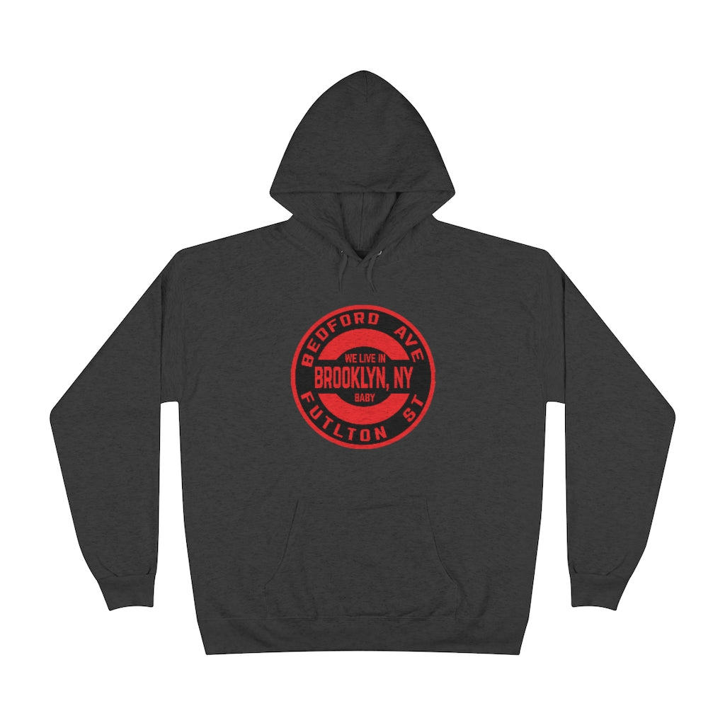 Brooklyn, NY- RED - Unisex EcoSmart® Pullover Hoodie Sweatshirt