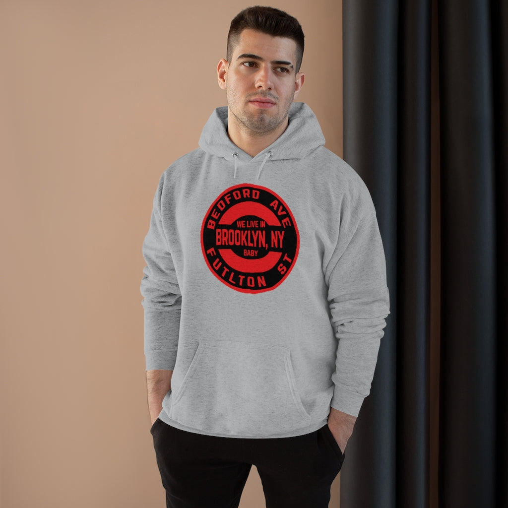 Brooklyn, NY- RED - Unisex EcoSmart® Pullover Hoodie Sweatshirt