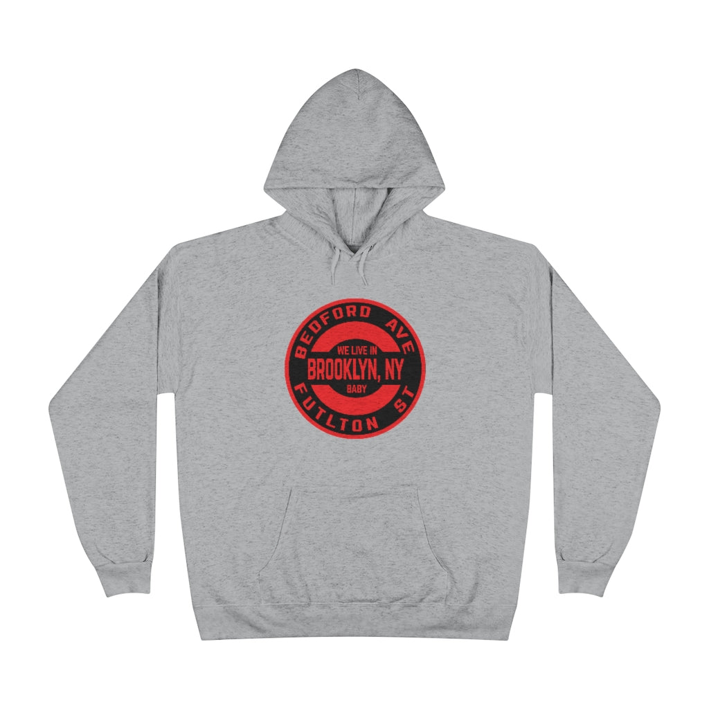 Brooklyn, NY- RED - Unisex EcoSmart® Pullover Hoodie Sweatshirt